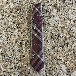 New - 1901 by Nordstrom Burgundy Plaid Tie for Men